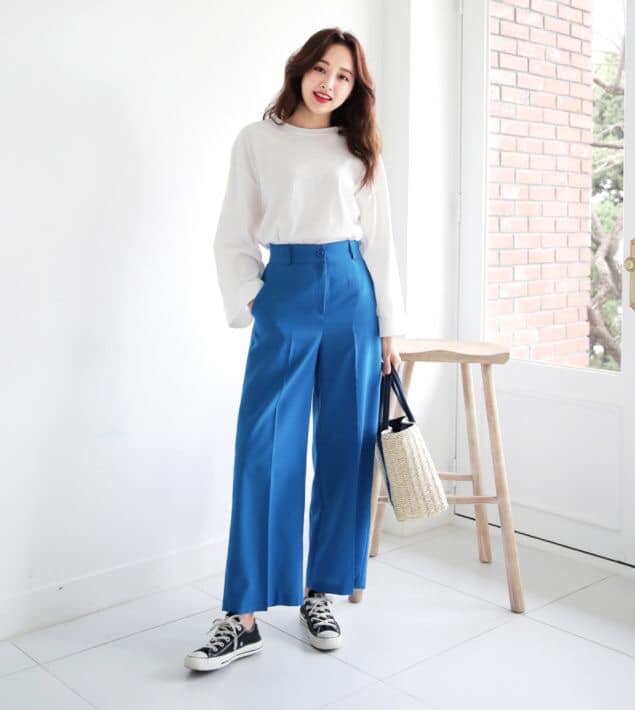 5 cách phối đồ đẹp với quần tây nữ cực xinh xắn 46 - 5 cách phối đồ đẹp với quần tây nữ cực xinh xắn, - áo blazer, áo dài tay, áo sơ mi, áo thun, áo trễ vai, cách phối đồ đẹp, cách phối đồ đẹp với quần tây, quần tây nữ - Mỹ phẩm làm đẹp, trang điểm, chăm sóc da hiệu quả an toàn Quần tây nữ