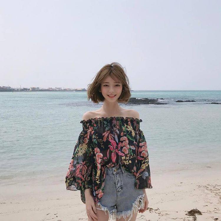 Mix đồ cùng quần short cạp cao