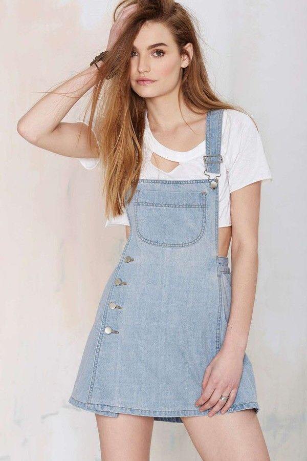 5 cách mix đồ với váy yếm bò trẻ trung và năng động 30 - 5 cách mix đồ với váy yếm bò trẻ trung và năng động, - áo len, áo sơ mi, áo thun, áo thun crop-top, áo thun dài tay, Mix đồ với váy yếm bò, váy yếm bò - Mỹ phẩm làm đẹp, trang điểm, chăm sóc da hiệu quả an toàn Mix đồ với váy yếm bò