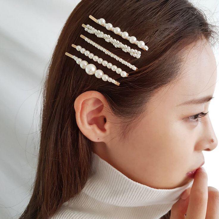Kẹp tóc ngọc trai
