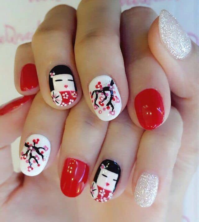 5 mẫu nail đơn giản dễ thương diện đi chơi tết 34 - 5 mẫu nail đơn giản dễ thương diện đi chơi tết, - mẫu nail đơn giản dễ thương, mẫu nail đơn giản dễ thương đi chơi tết, Nail đắp gel, Nail hoa đào, Nail hoa mai vàng, Nail màu đỏ, Nail mèo thần tài, tết - Mỹ phẩm làm đẹp, trang điểm, chăm sóc da hiệu quả an toàn mẫu nail đơn giản diện đi chơi tết