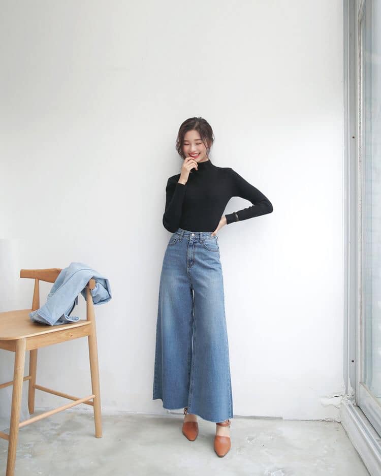 Quần jeans ống rộng