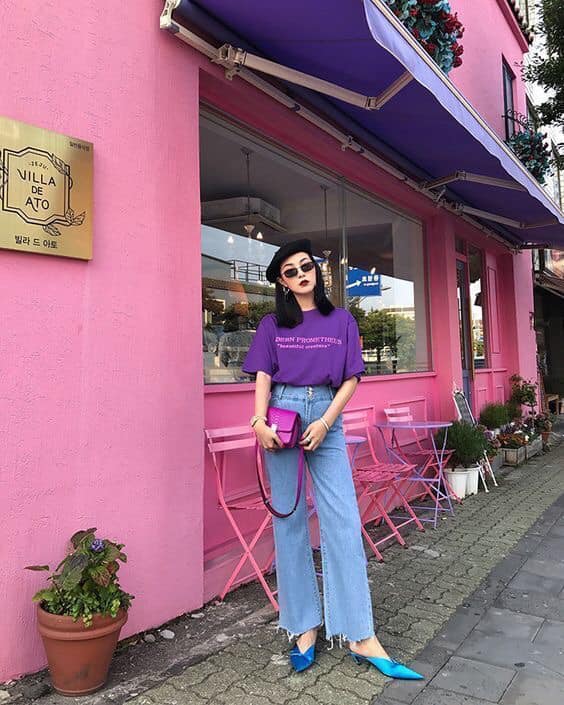 Quần jeans ống rộng